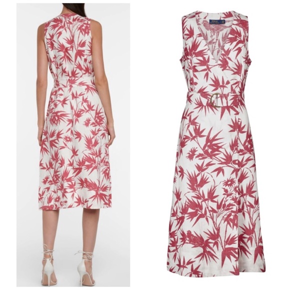 NWT Polo Ralph Lauren Floral Linen Dress size 2 - Picture 3 of 11